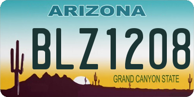 AZ license plate BLZ1208