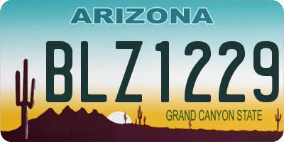 AZ license plate BLZ1229