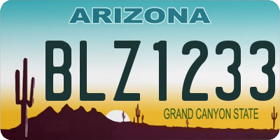 AZ license plate BLZ1233
