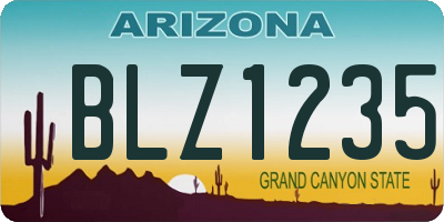 AZ license plate BLZ1235