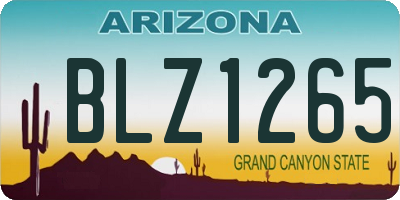 AZ license plate BLZ1265