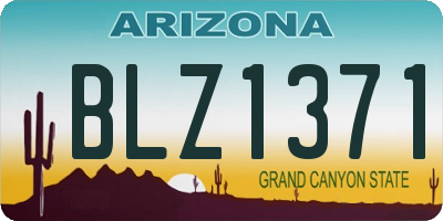 AZ license plate BLZ1371