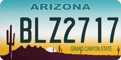 AZ license plate BLZ2717