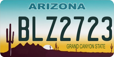 AZ license plate BLZ2723
