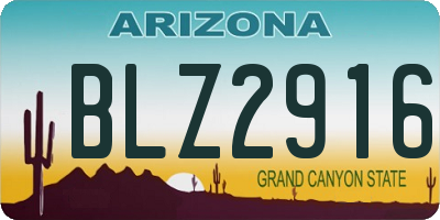 AZ license plate BLZ2916