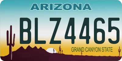 AZ license plate BLZ4465