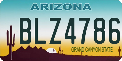 AZ license plate BLZ4786