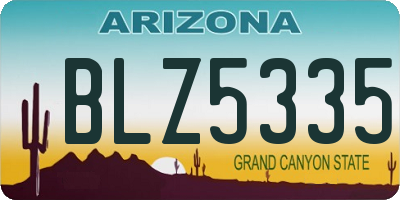 AZ license plate BLZ5335