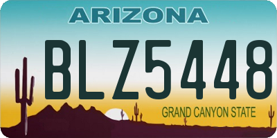 AZ license plate BLZ5448