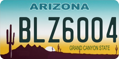 AZ license plate BLZ6004