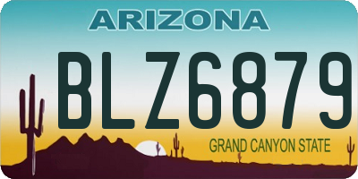 AZ license plate BLZ6879