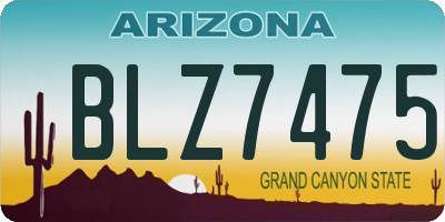 AZ license plate BLZ7475