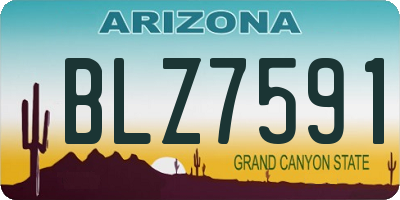 AZ license plate BLZ7591