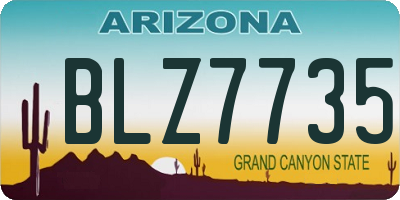 AZ license plate BLZ7735
