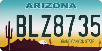 AZ license plate BLZ8735