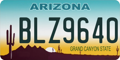 AZ license plate BLZ9640