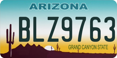 AZ license plate BLZ9763