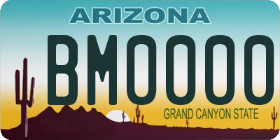 AZ license plate BM0000