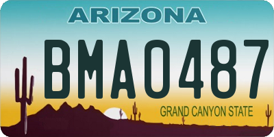 AZ license plate BMA0487