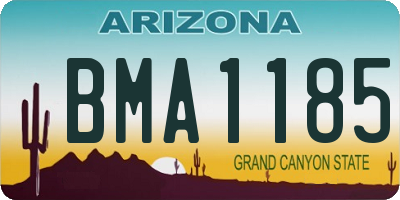 AZ license plate BMA1185