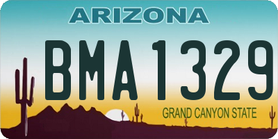 AZ license plate BMA1329