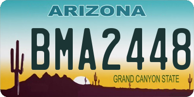 AZ license plate BMA2448