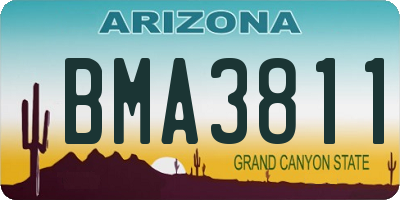 AZ license plate BMA3811