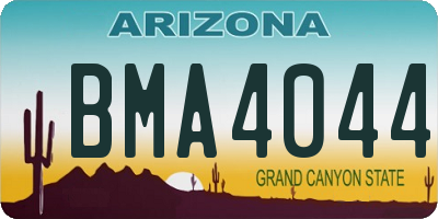 AZ license plate BMA4044