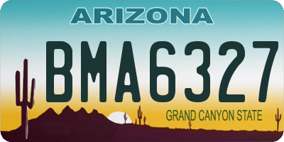 AZ license plate BMA6327