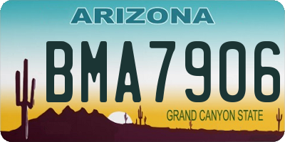 AZ license plate BMA7906