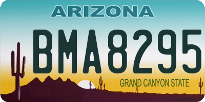 AZ license plate BMA8295