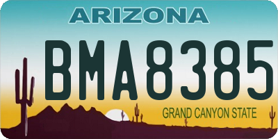 AZ license plate BMA8385