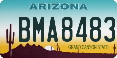 AZ license plate BMA8483