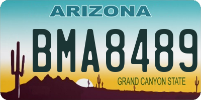 AZ license plate BMA8489