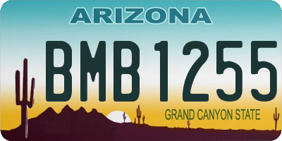AZ license plate BMB1255