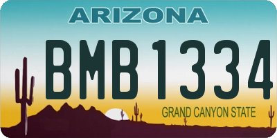 AZ license plate BMB1334