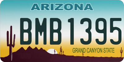AZ license plate BMB1395