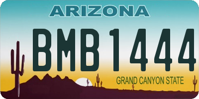 AZ license plate BMB1444