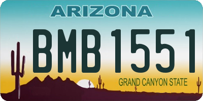 AZ license plate BMB1551