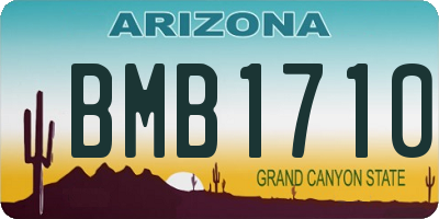 AZ license plate BMB1710