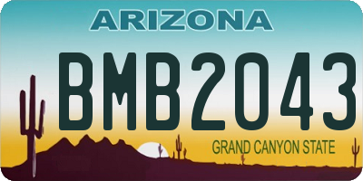 AZ license plate BMB2043