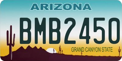 AZ license plate BMB2450