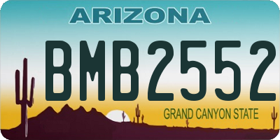 AZ license plate BMB2552