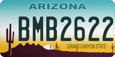 AZ license plate BMB2622