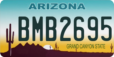 AZ license plate BMB2695