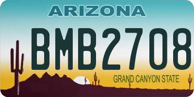 AZ license plate BMB2708