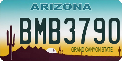 AZ license plate BMB3790