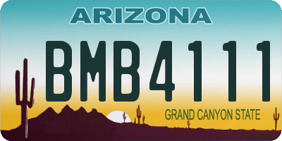 AZ license plate BMB4111