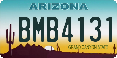 AZ license plate BMB4131