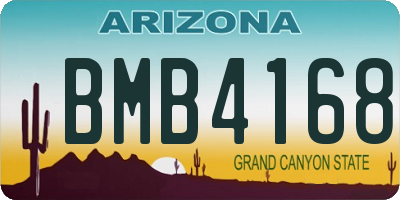 AZ license plate BMB4168